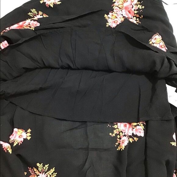 Free People Printed Strapless Mini Dress Fleur Du Jour Off Shoulder Embroidered - Picture 8 of 14